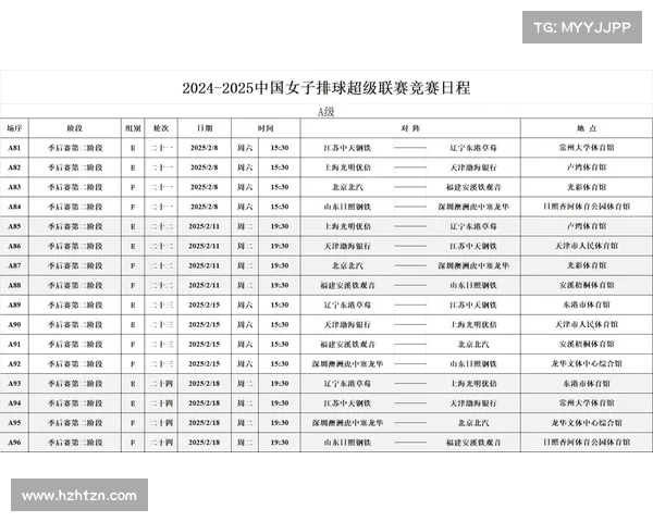 女排超级联赛赛事;女排超级联赛比赛时间